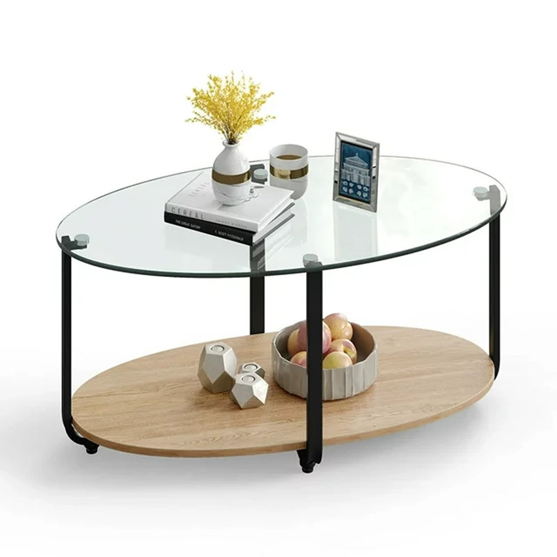 Zipcode Design™ Hanshaw Cross Legs Coffee Table with Storage Zipcode Design™ Hanshaw Cross Legs Coffee Table with Storage